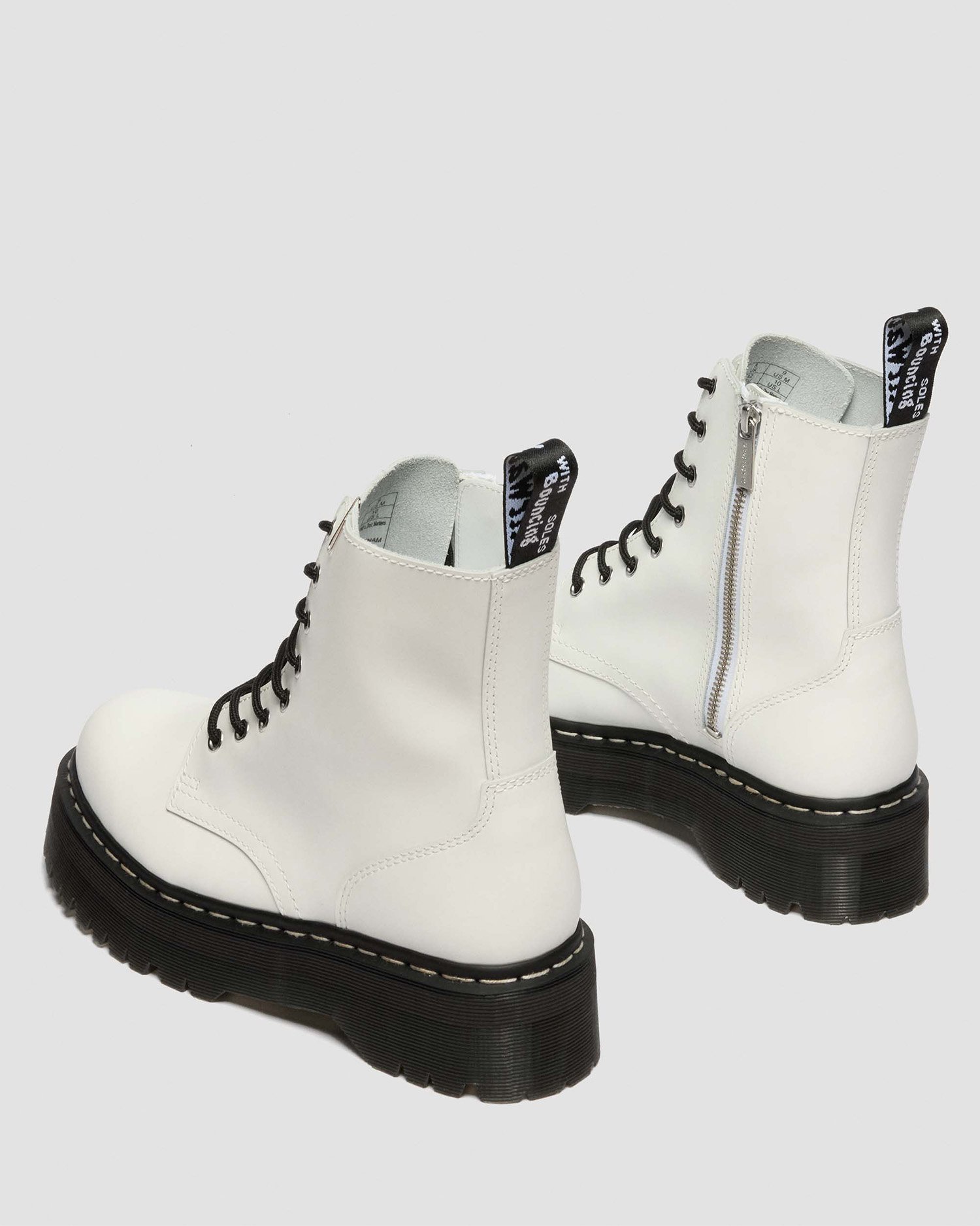 JADON ホワイトステッチ 8 ホール ブーツ