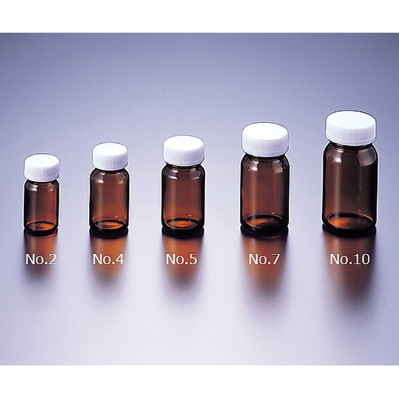 PPバイアル瓶 22mL 褐色 マルエム aso 2-9630-06 病院・研究用品