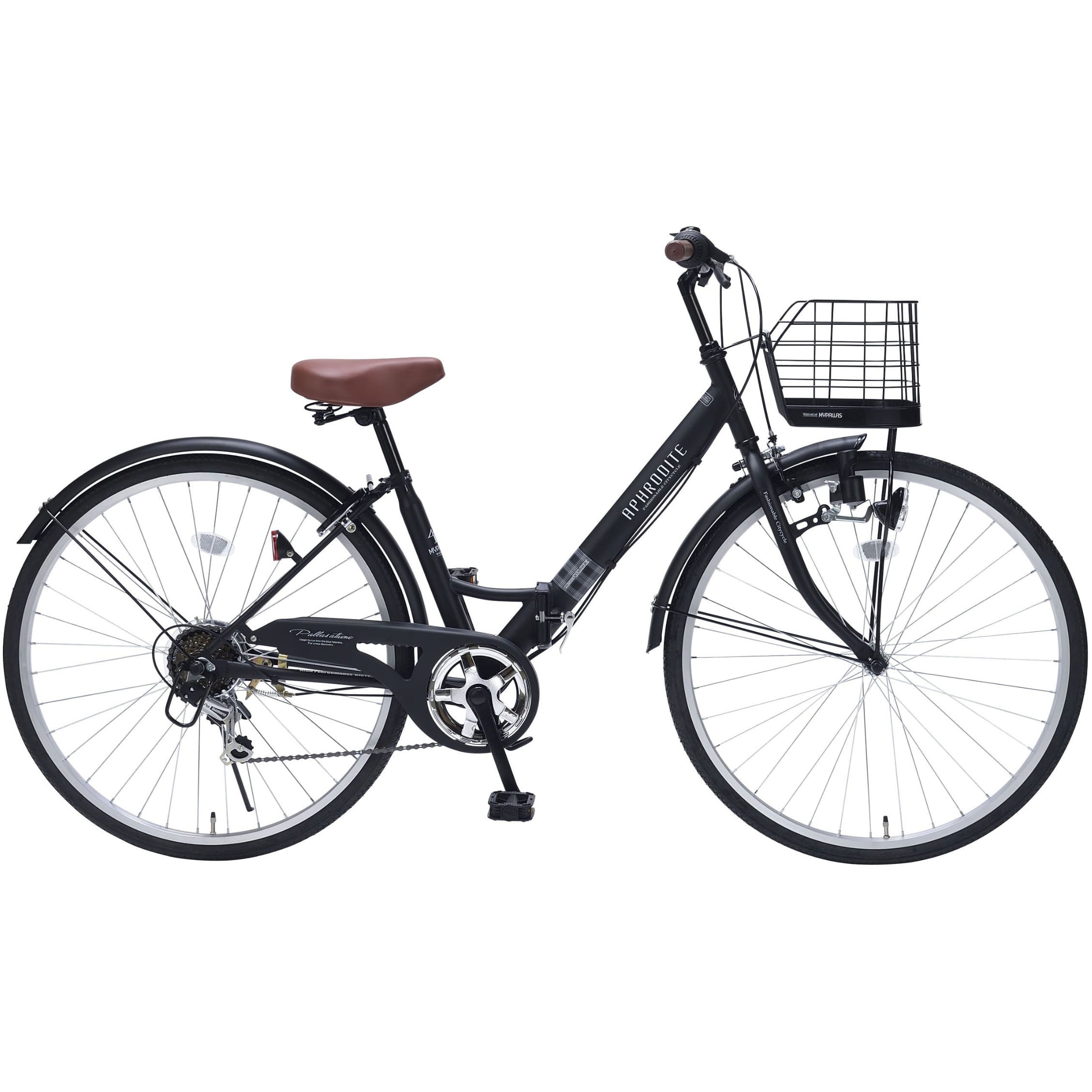 MC-507-BK 26インチ折りたたみシティサイクル シマノ6段変速 肉厚