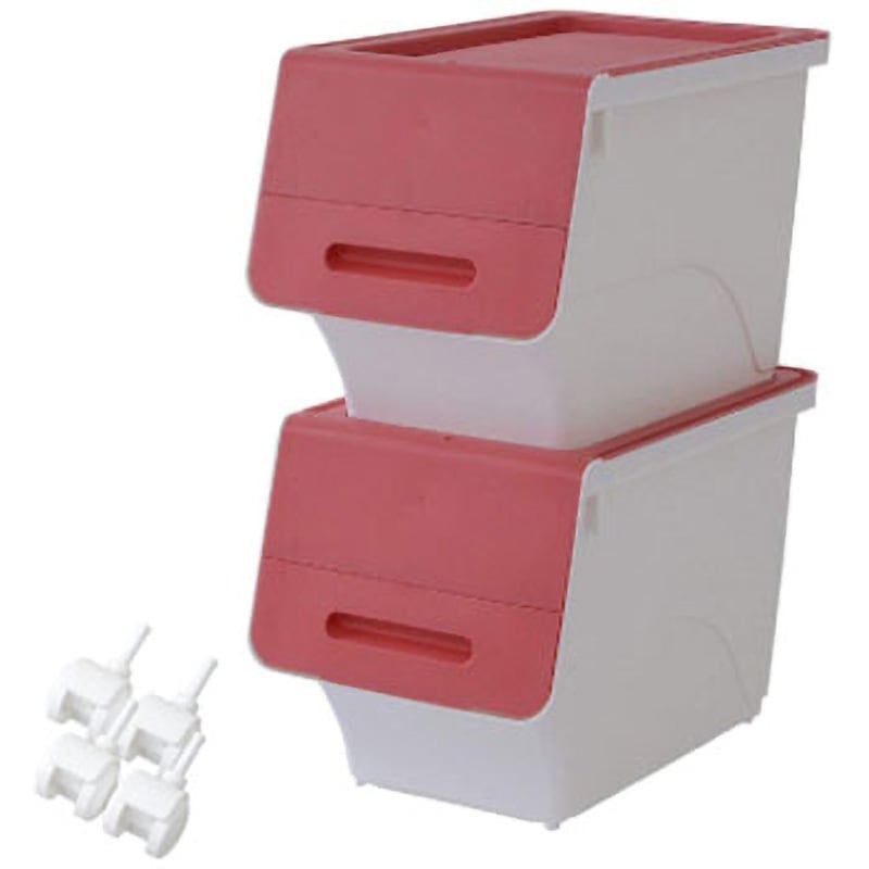 フタ付きセット 収納ボックス スリム深型 キャスター付きセット