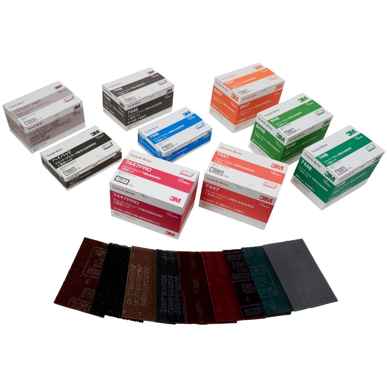 7447 S/B BOX スコッチブライト 工業用パッド7447 3M(スリーエム) #320