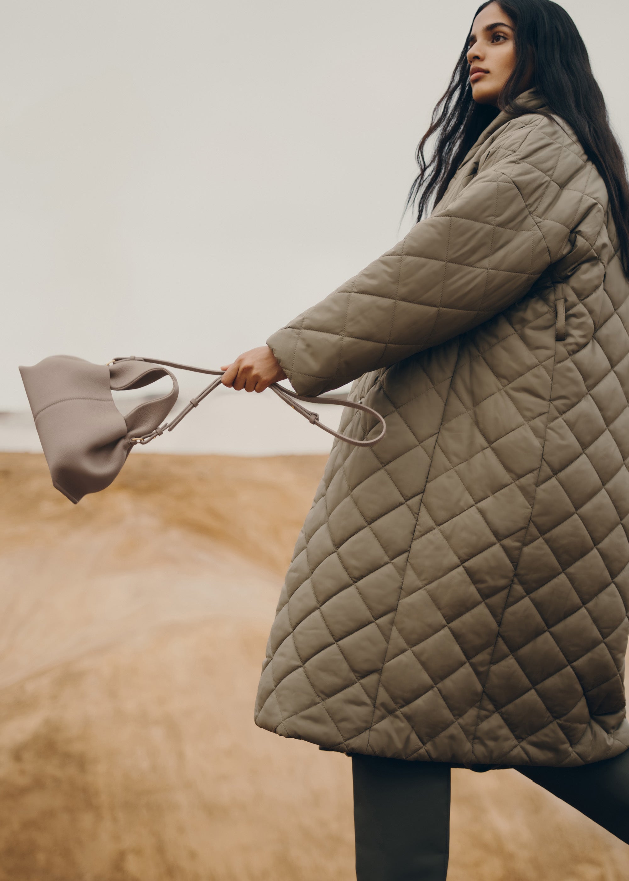 Polène | バッグ - Numéro Neuf Mini - トープ テクスチャード