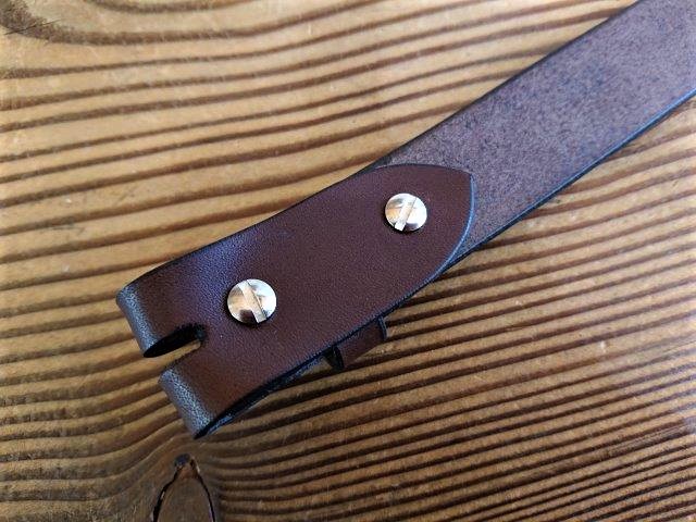 栃木オイルレザーベルト【チョコレートブラウン】25mm バックル無し