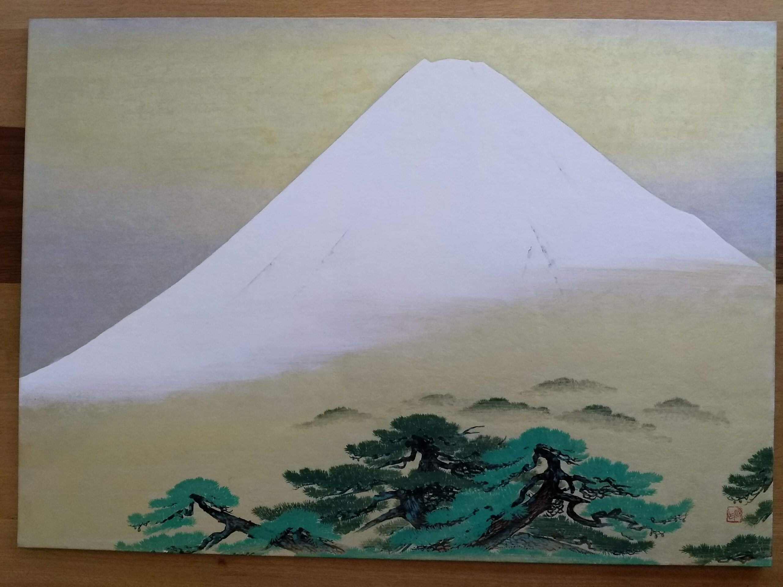 日本画 小山硬 春雪富士 - 骨董品買取なら古美術寿永堂骨董品買取なら