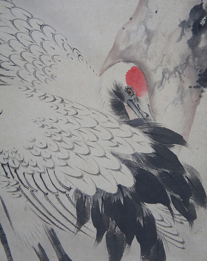 堀江有聲 老松双鶴図 | 掛軸(掛け軸)販売／表装ご依頼は掛軸いっぷく