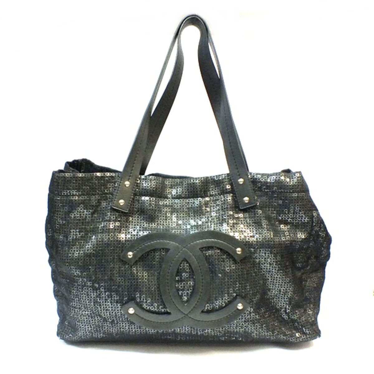 み*ん様 CHANELシャネル ココマークツイードスパンコール トートバッグ