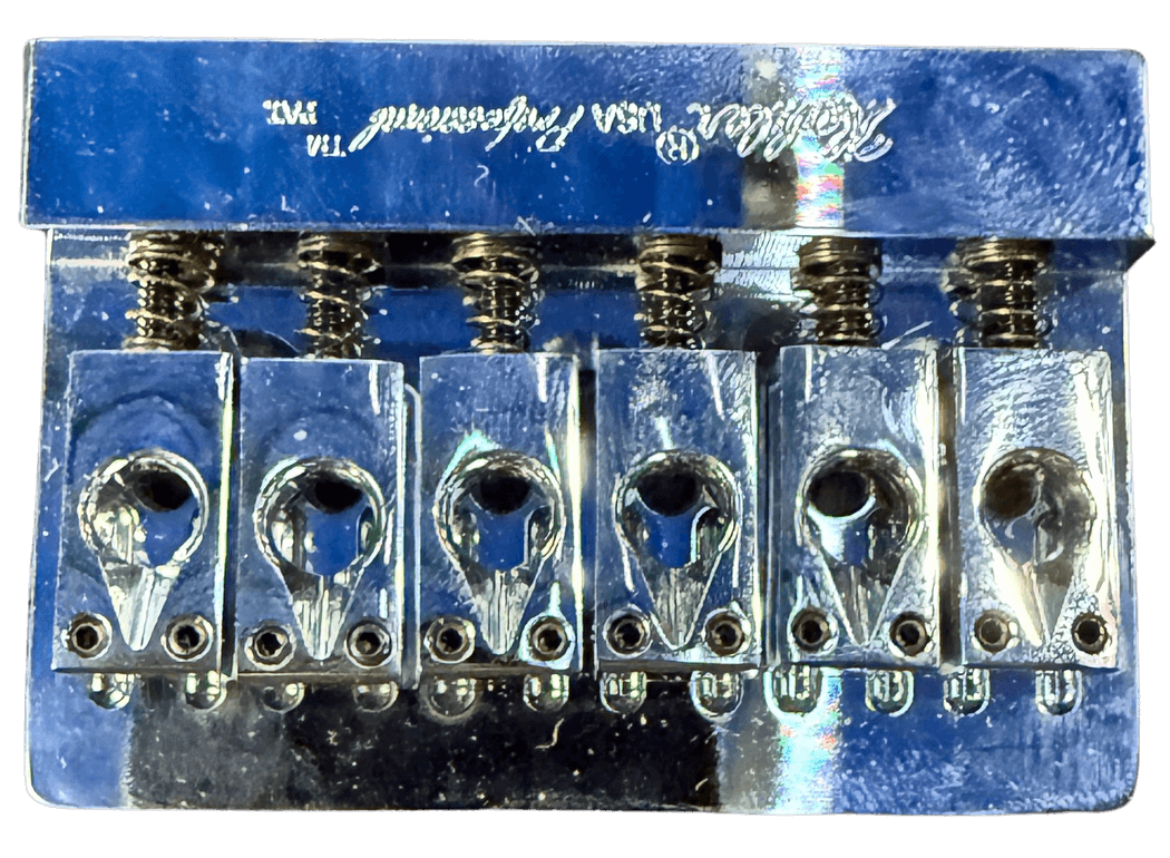 Brass Factory 1004 Heavy Resonator Fixed Guitar Bridge - Kahler