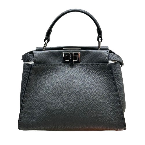 FENDI フェンディ ミニピーカブーセレリア バッグ レザー 8BN244グレー