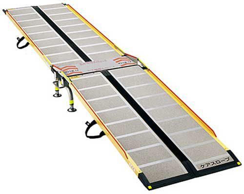 折りたたみ式超軽量屋外携帯用スロープ デクパックE.B.Lエッジ付き90