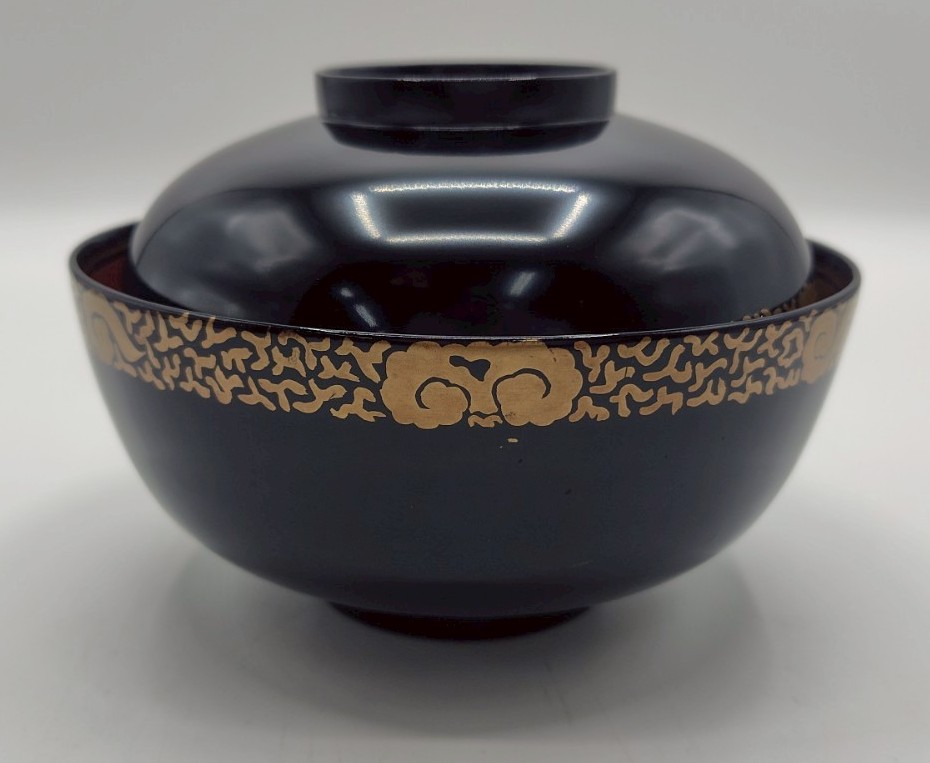 橘屋友七 黒内捻子蒔絵吸物椀 10客組 - kaji's antiques 梶 古美術
