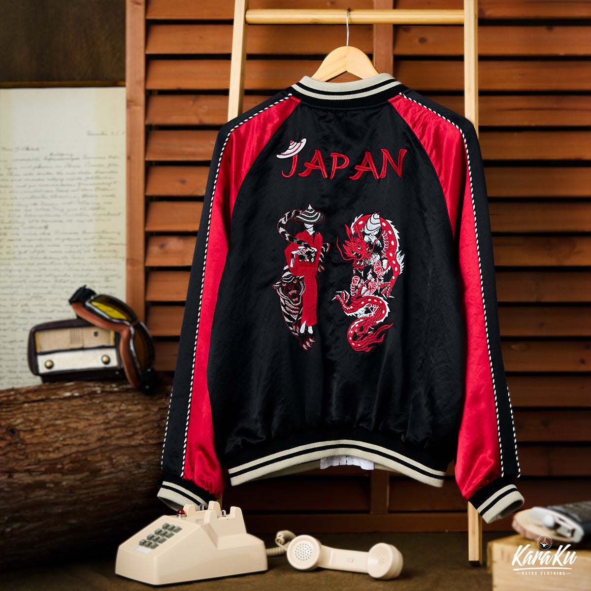 予約】「karaku」ロゴ入りエスニック調ストライプ柄長袖シャツ – Karakubuy