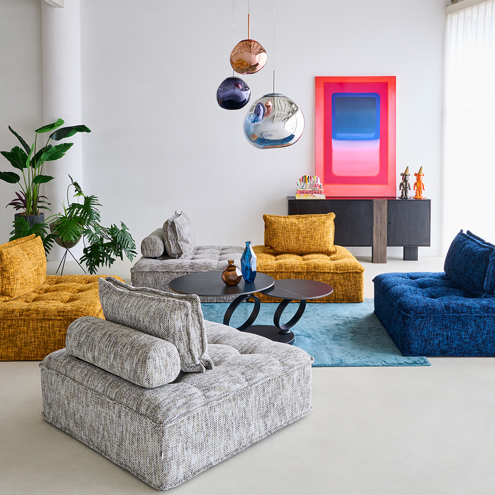 ポルトフィーノ エレメンツ ソファ オレンジ - L型ソファー・コーナー