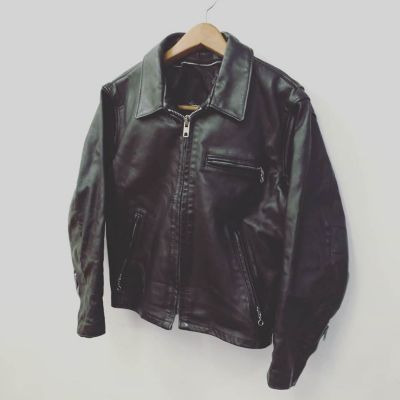 Schott643】SINGLE LEATHER RIDERS TRACKER JACKET ｜ 古着屋ガレージ