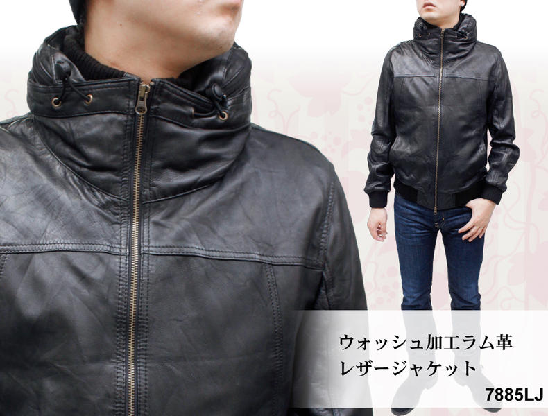 テットオム 羊革 ラムレザー ジャケット スタンドカラー ペイズリー