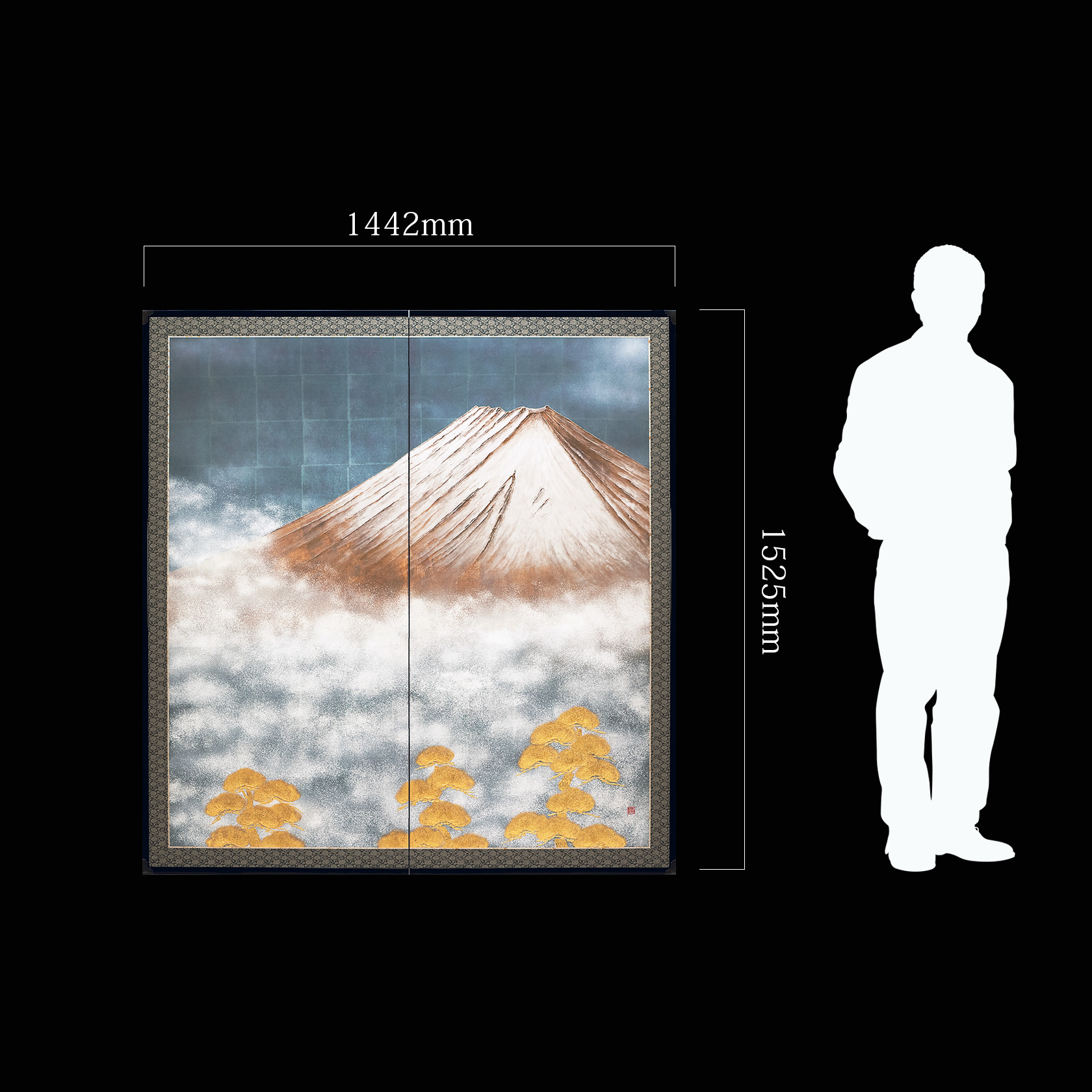 富士 屏風(利休屏風) - 金屏風 屏風 の通販(通信販売) KIN BYOBU≪公式≫