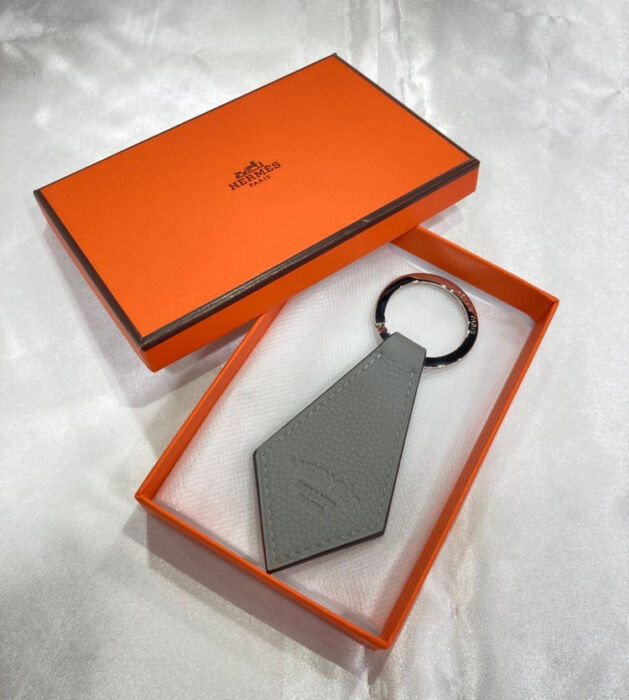 エルメス HERMES ポルトクレ タブ Porte cles Tab グリムエット グレー
