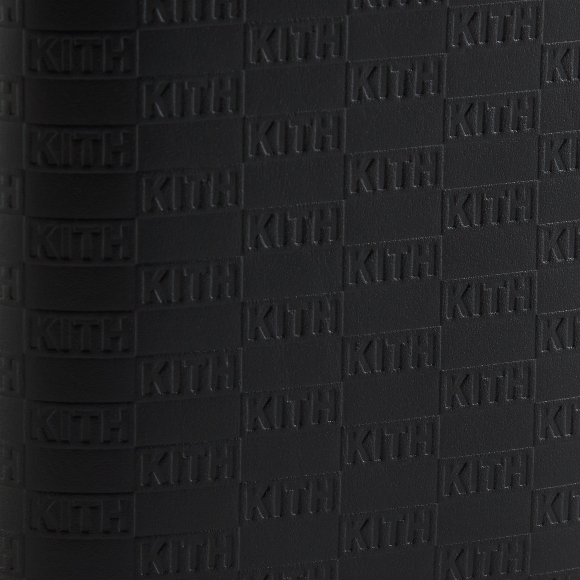 Kith Monogram Leather Passport Holder - Black