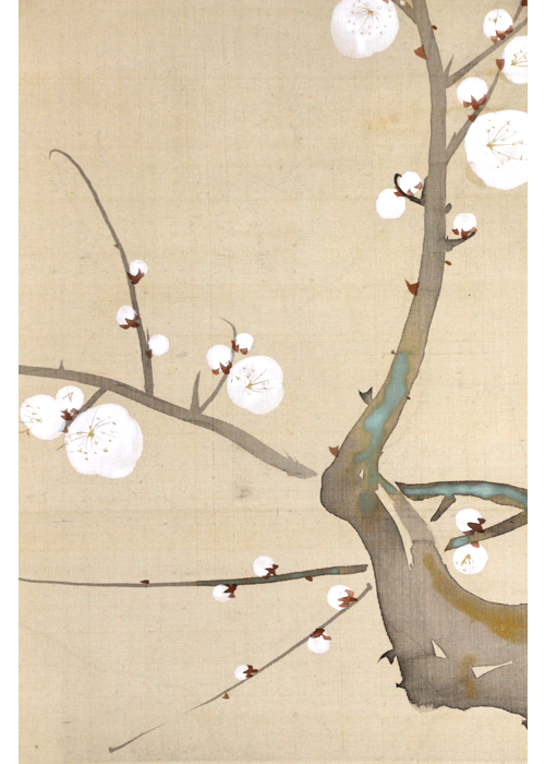 野崎真一 紅白梅花図 大幅 | 古美術瀬戸