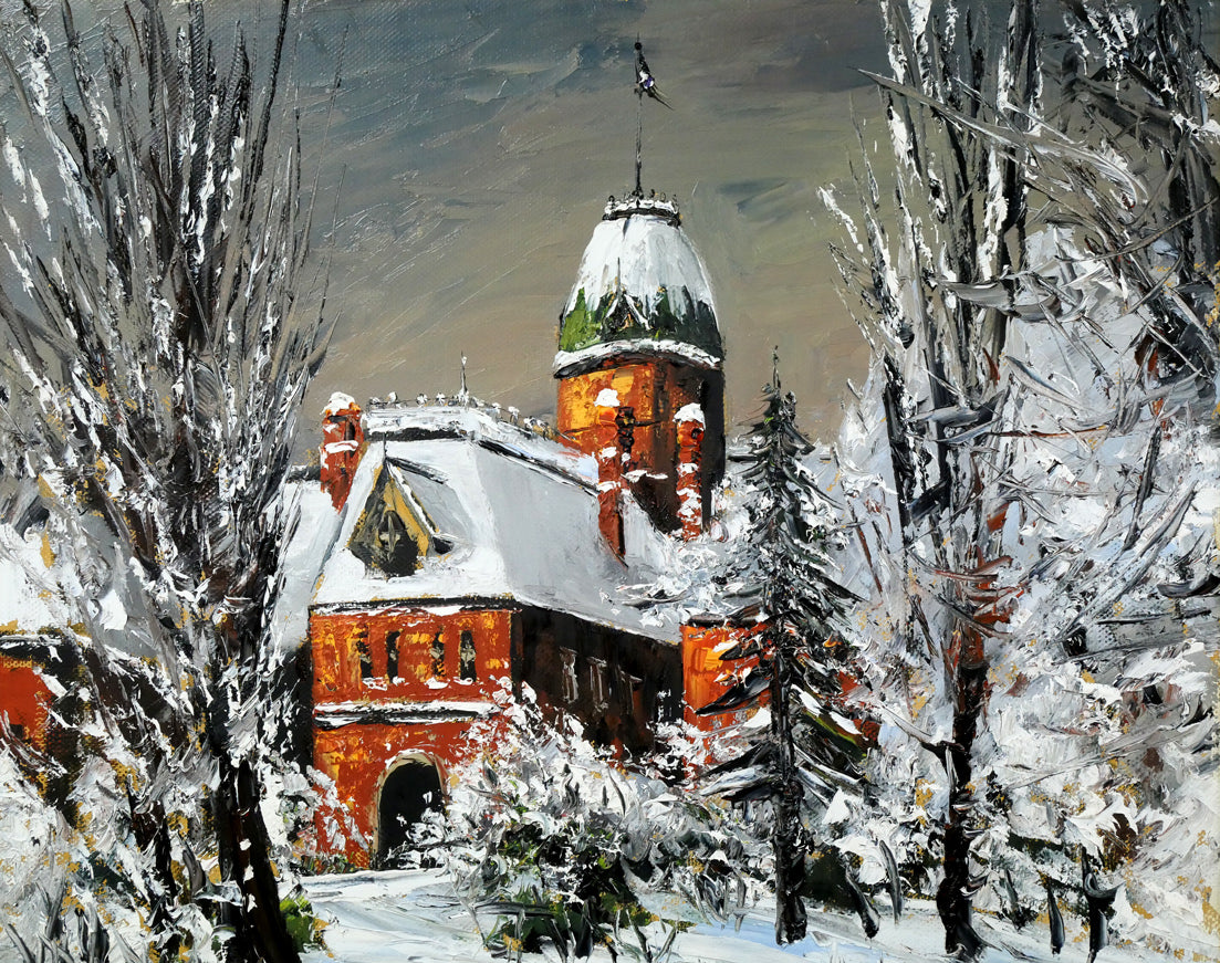 高橋哲夫「道庁（北海道庁）」油絵・F20号 絵画買取・販売の小竹美術