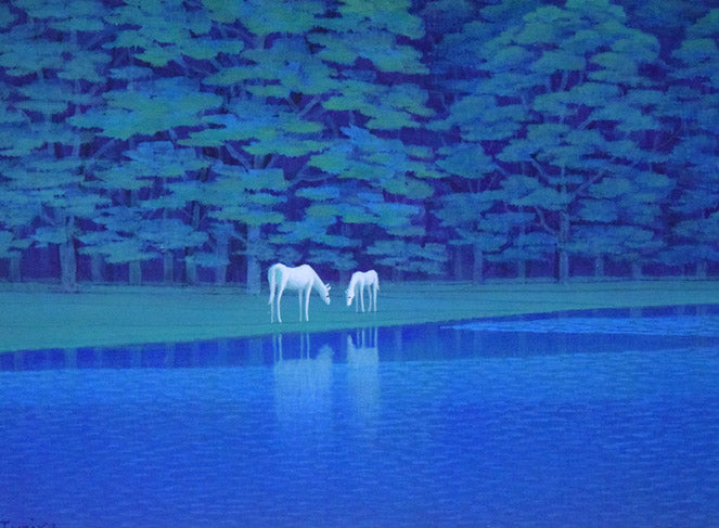 富谷一明「汀」油絵・F8号 絵画買取・販売の小竹美術