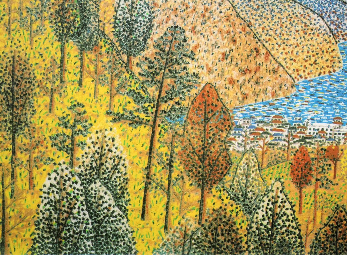 山下清「日本平よりの富士」リトグラフ 絵画買取・販売の小竹美術