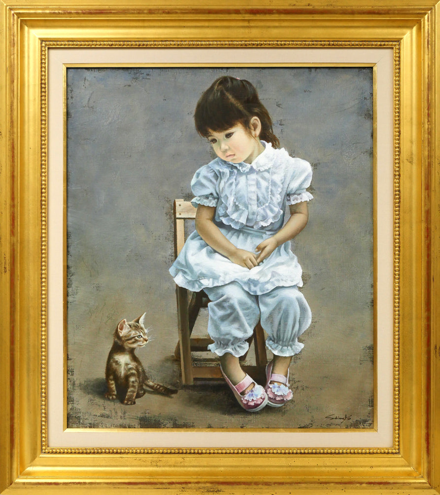 藤岡心象「陽ざし」油絵・SM 絵画買取・販売の小竹美術