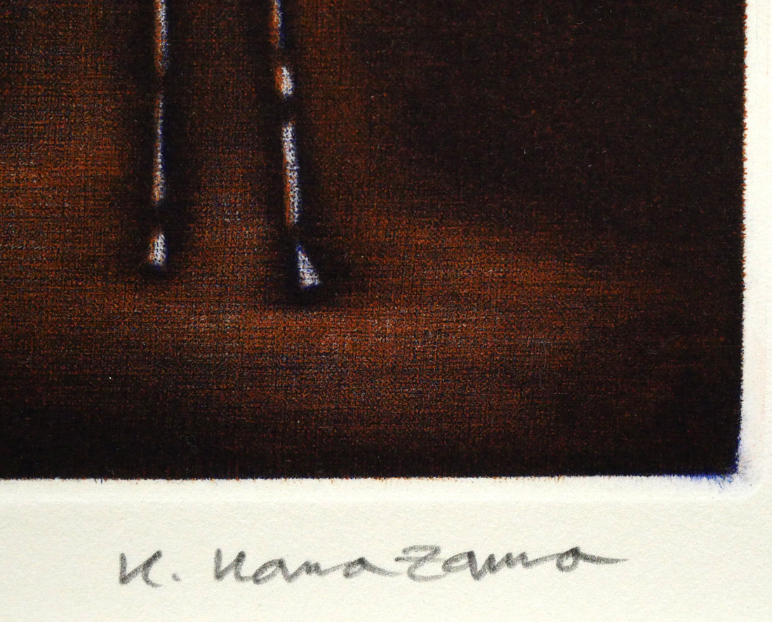 金沢一彦「旅立ち」銅版画 絵画買取・販売の小竹美術