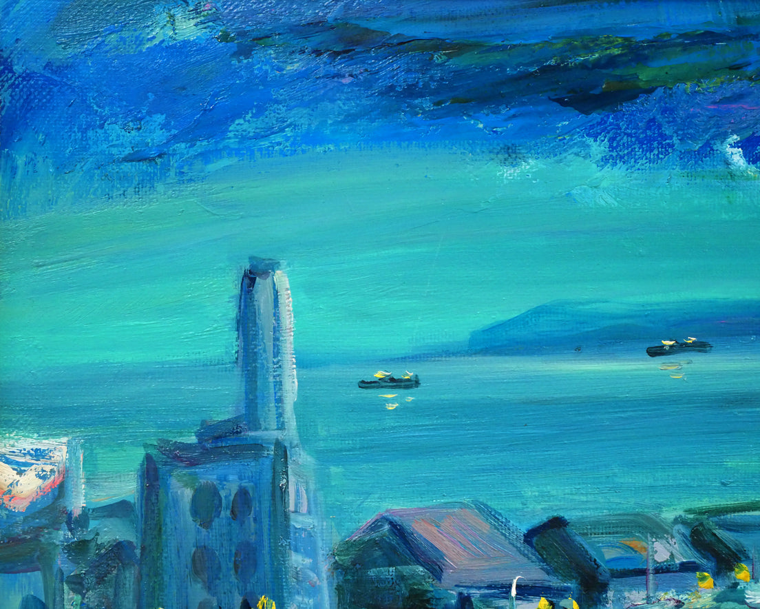 木島務「幣舞橋 （釧路）」油絵・F8号 絵画買取・販売の小竹美術