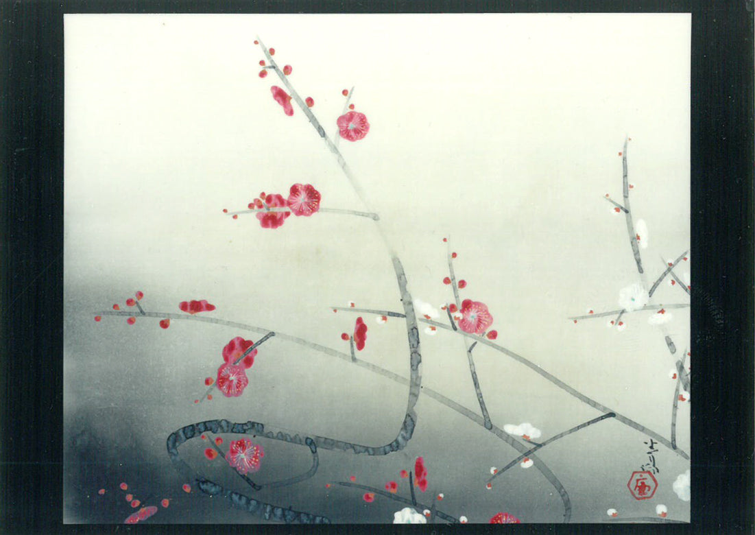 前田青邨「紅梅」日本画・10号大 絵画買取・販売の小竹美術