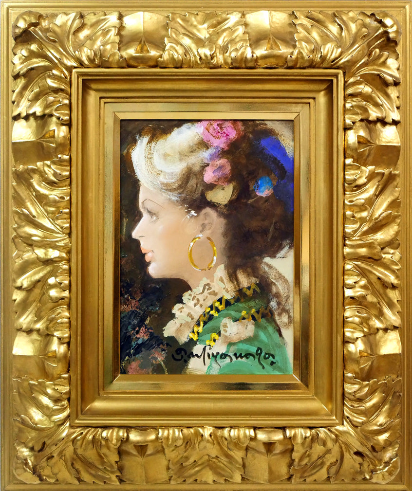 宮永岳彦「婦人像」リトグラフ 絵画買取・販売の小竹美術