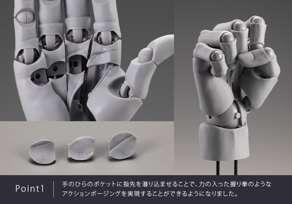 ARTIST SUPPORT ITEM HAND MODEL MEN'S/R -WHITE- – KOTOBUKIYA US ONLINE