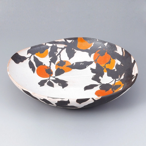 掛分釉描陶匣「椿」(前田 正剛)｜ギャラリージャパン