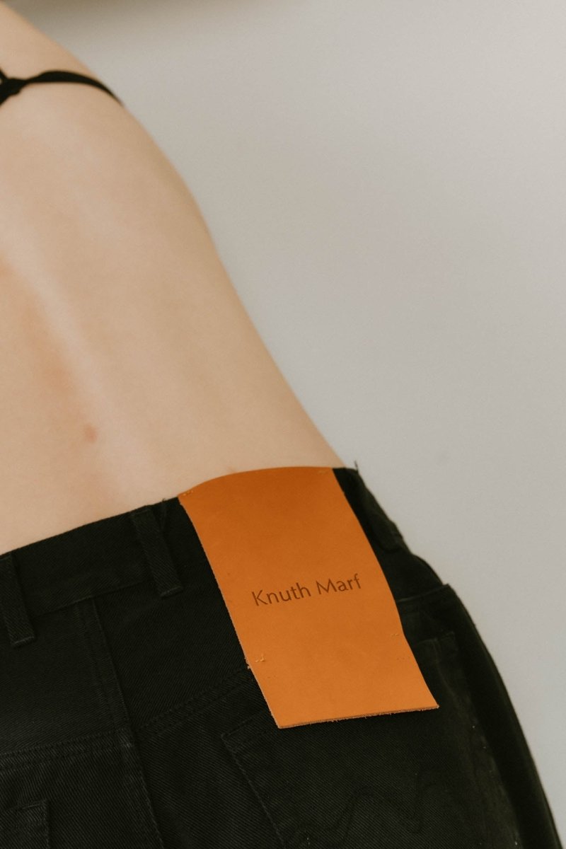 damage denim pants(unisex)/blackblack | KNUTH MARF