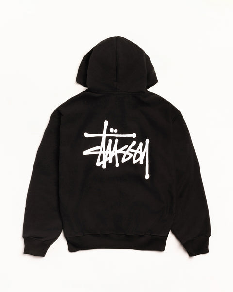 Basic Stüssy Hoodie – Black | Sweats | Stüssy Korea