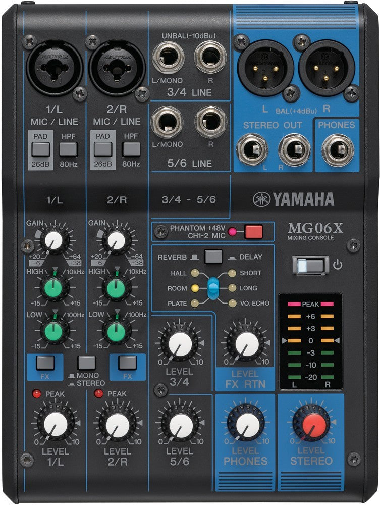 Yamaha MG06X 6-Channel Compact Stereo Mixer CABLE KIT – Kraft Music