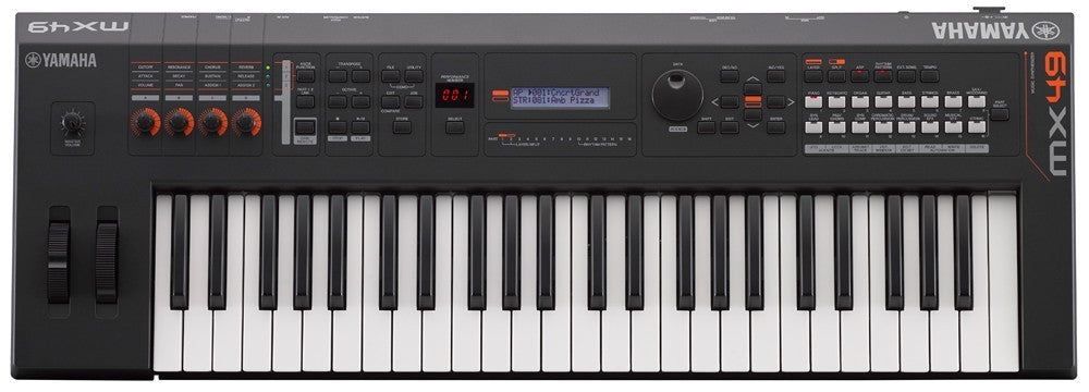 Yamaha MX49 Music Synthesizer - Black STAGE ESSENTIALS BUNDLE
