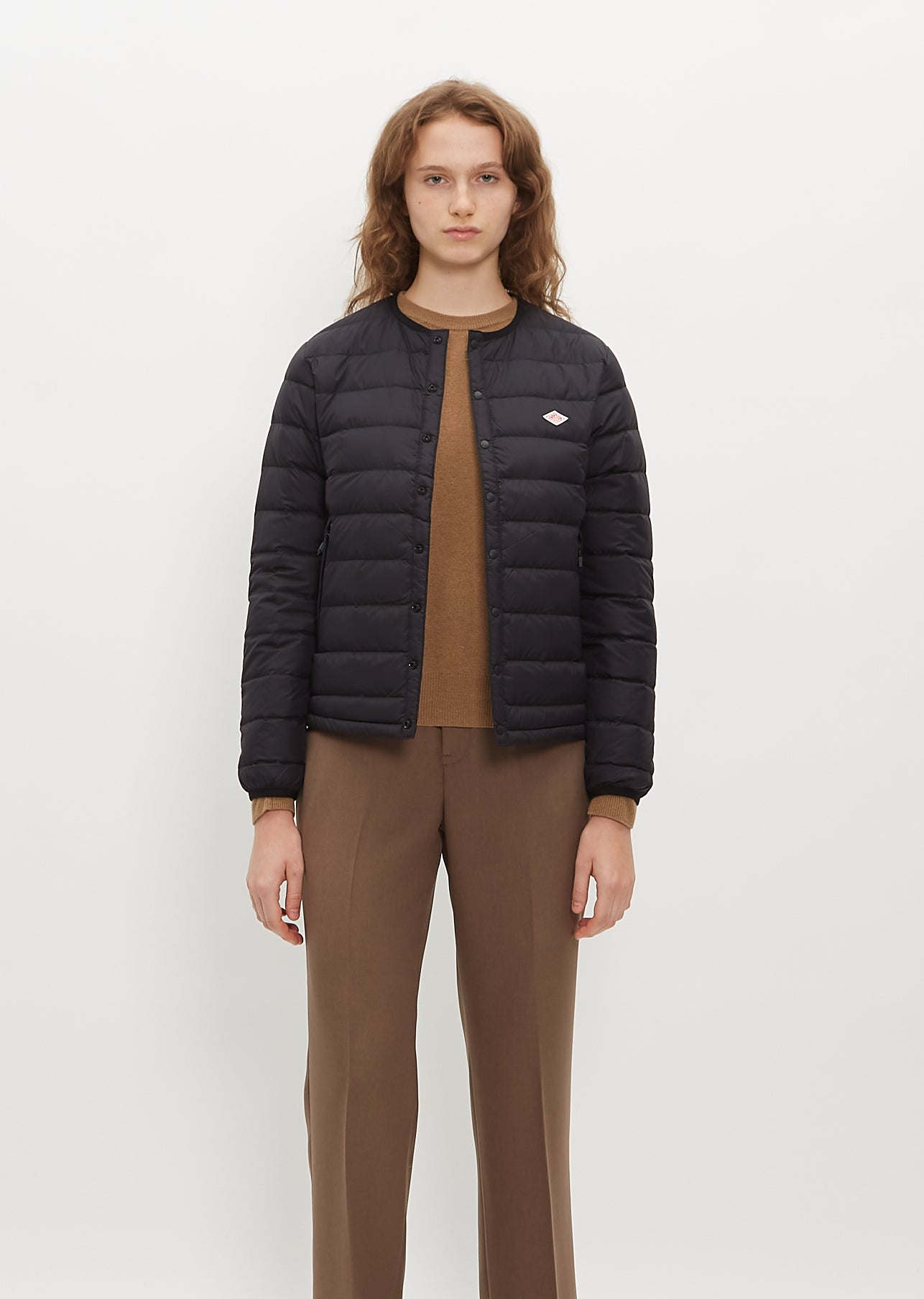 Inner Down Crewneck Jacket — Black – La Garçonne