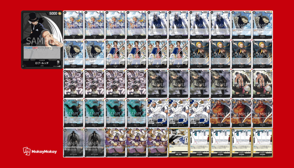 ONEPIECEカード第3弾】黒ルッチのデッキレシピ・構築と立ち回りを紹介