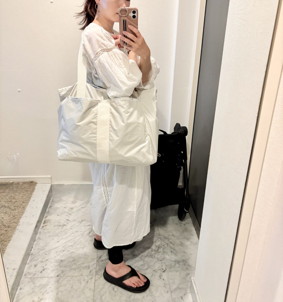 レスポートサック】GYM TOTE BAGをマザーズバッグに。ベビー連れでの