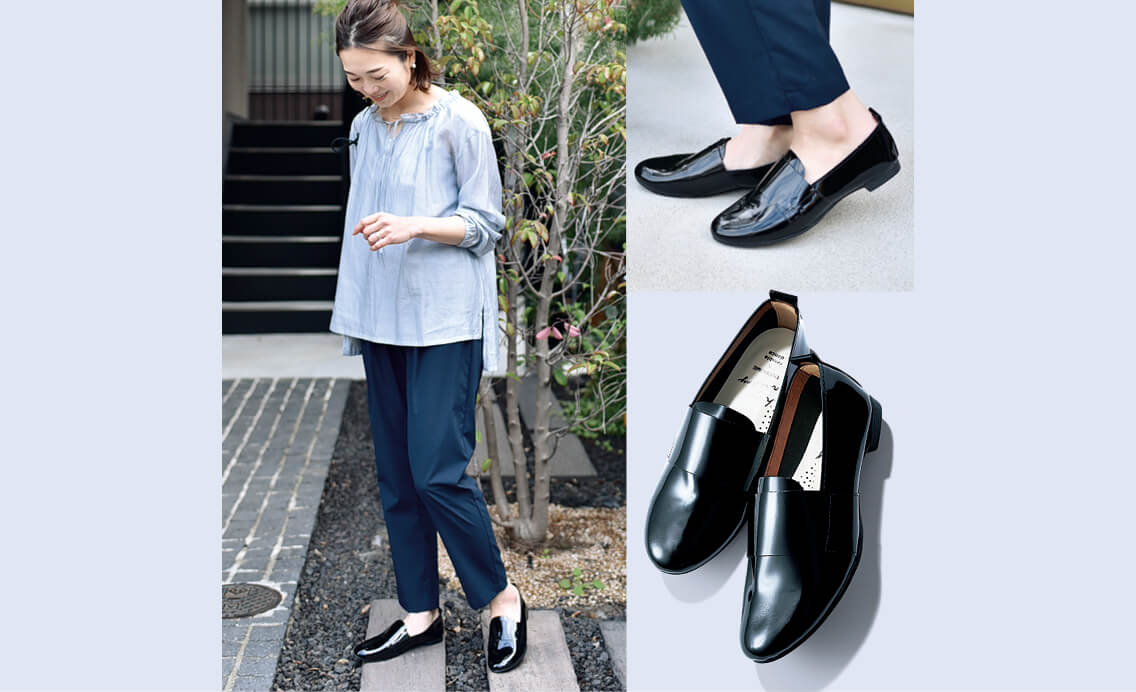 OURHOME Emiさん×ランブルダンス】レザースリッポンに黒エナメルが登場