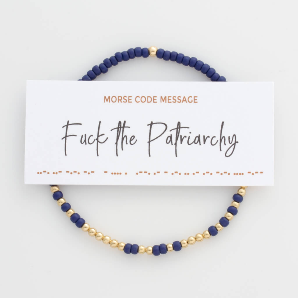 Fuck The Patriarchy Endless Morse Code Bracelet - LEILA