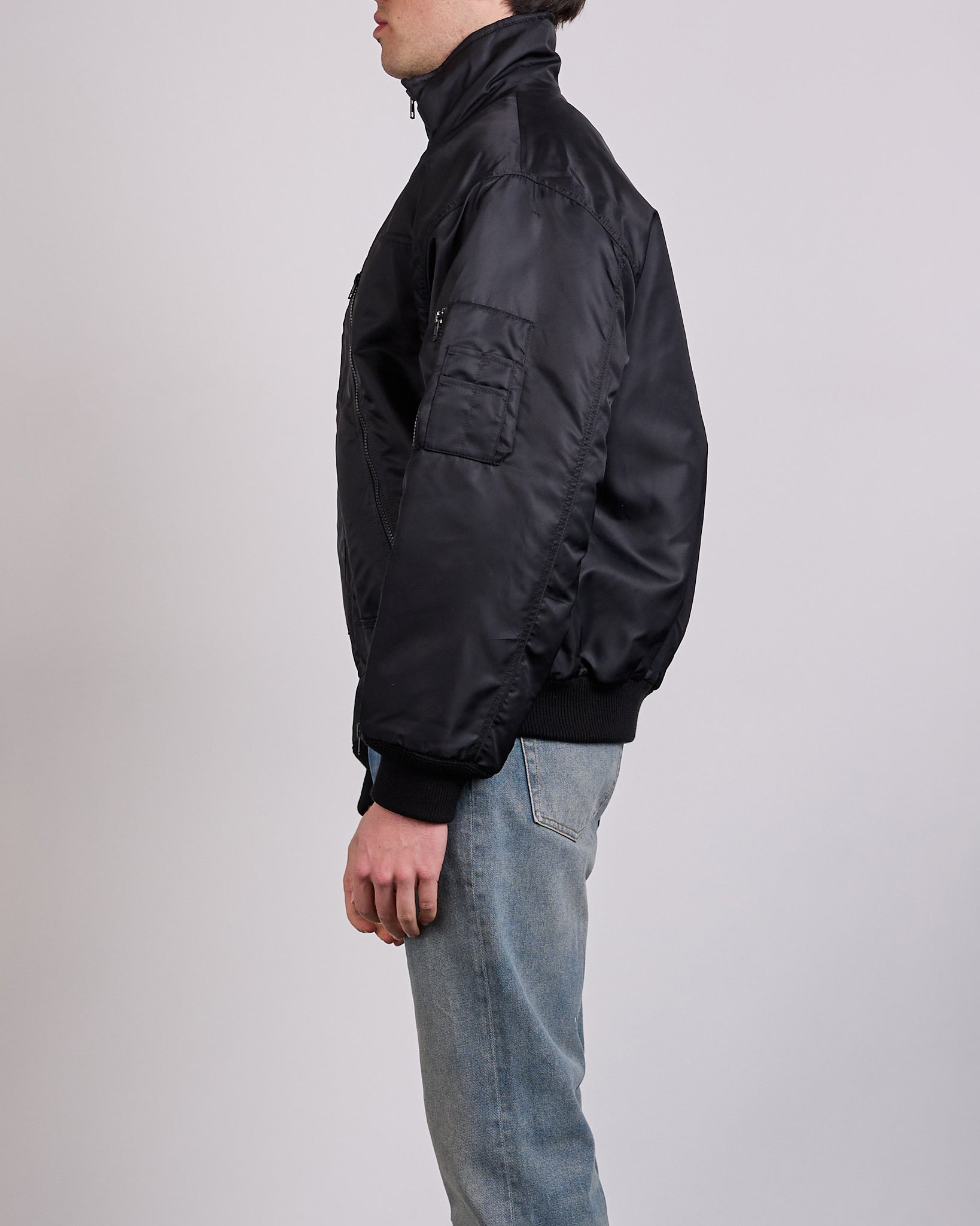 Maison Margiela MM6 Bomber Nylon Zip Jacket Black – LESS 17