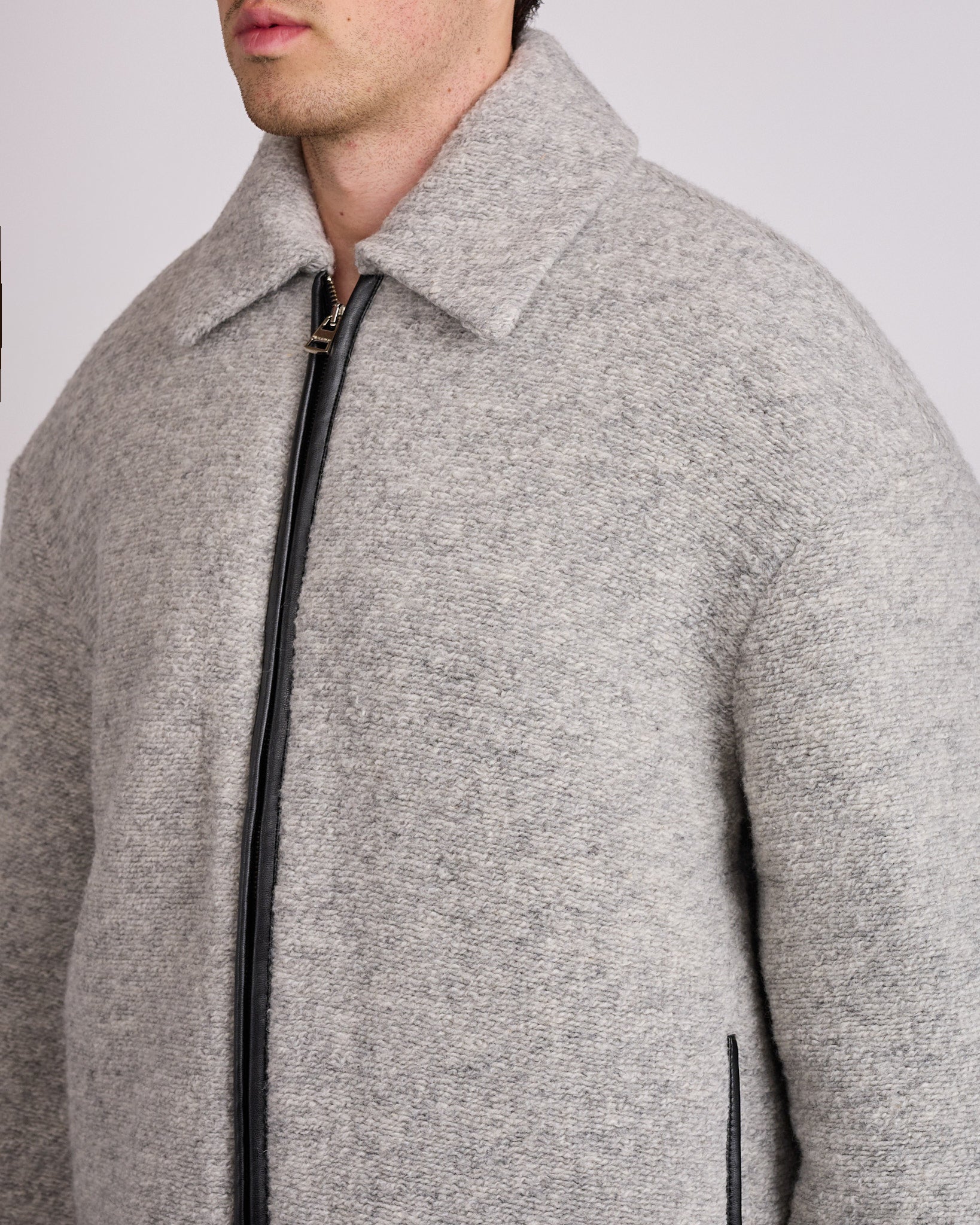 JW Anderson Contrast Trim Casual Jacket Grey Melange – LESS 17