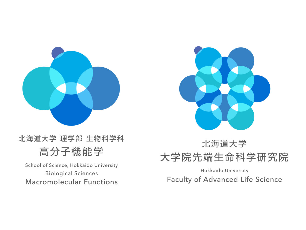 生物科学科（高分子機能学）と先端生命科学研究院のロゴができました