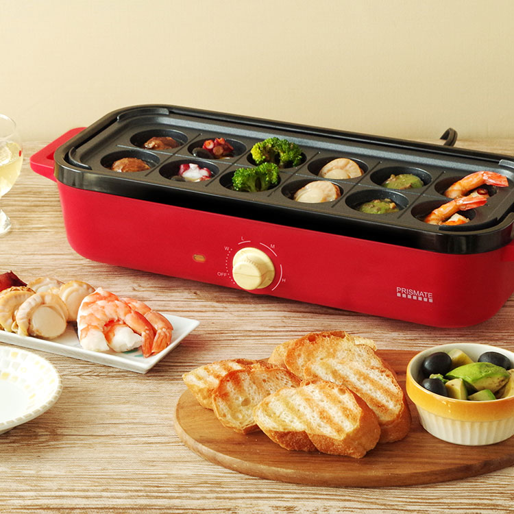 スリムホットプレート 3つのプレートと 楽しく使えるレシピブック付 PR