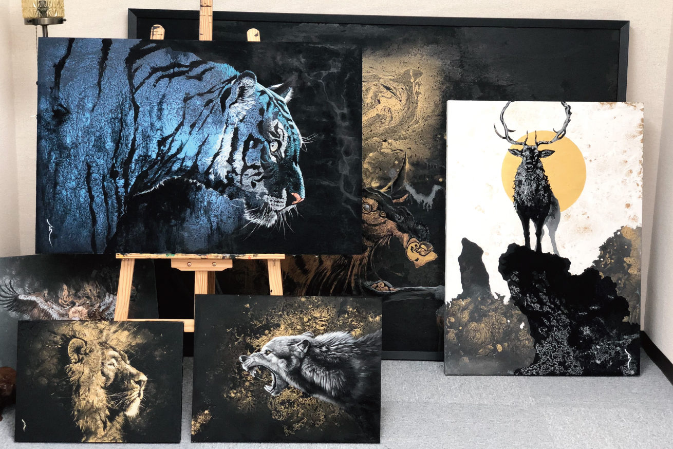 47500円です。絵画です。タイトルは、オブジェクト椅子型物体です