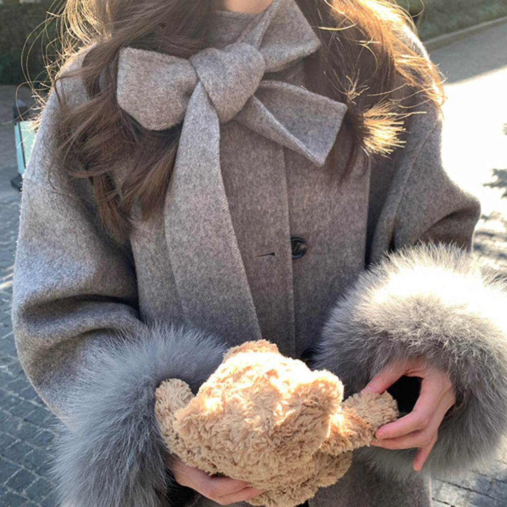 リボンファーショートコート – lili marche