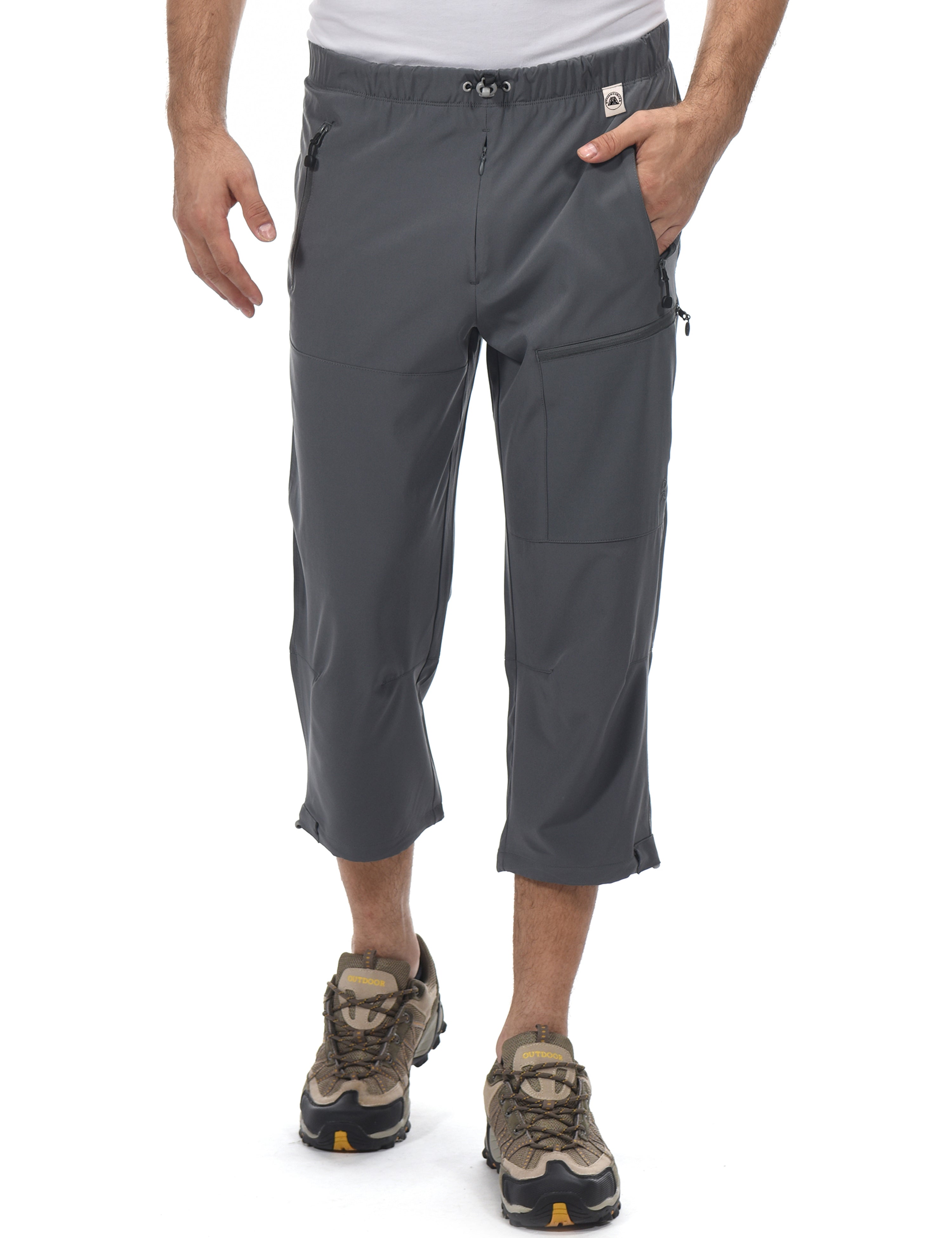 Men's Hiking Pants Quick Dry 3/4 Pants Capri Shorts for Travel