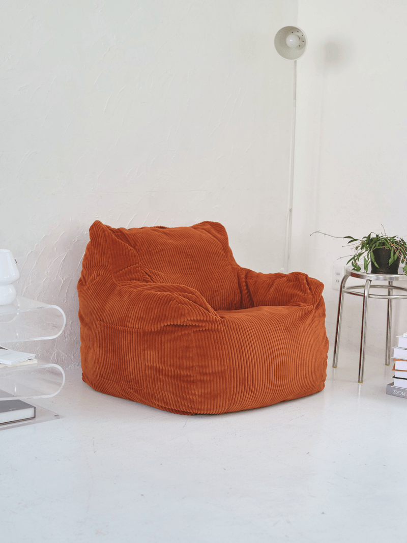 LOOSY 1人掛けビーズソファ 付替カバー Blood Orange｜1人用ソファ