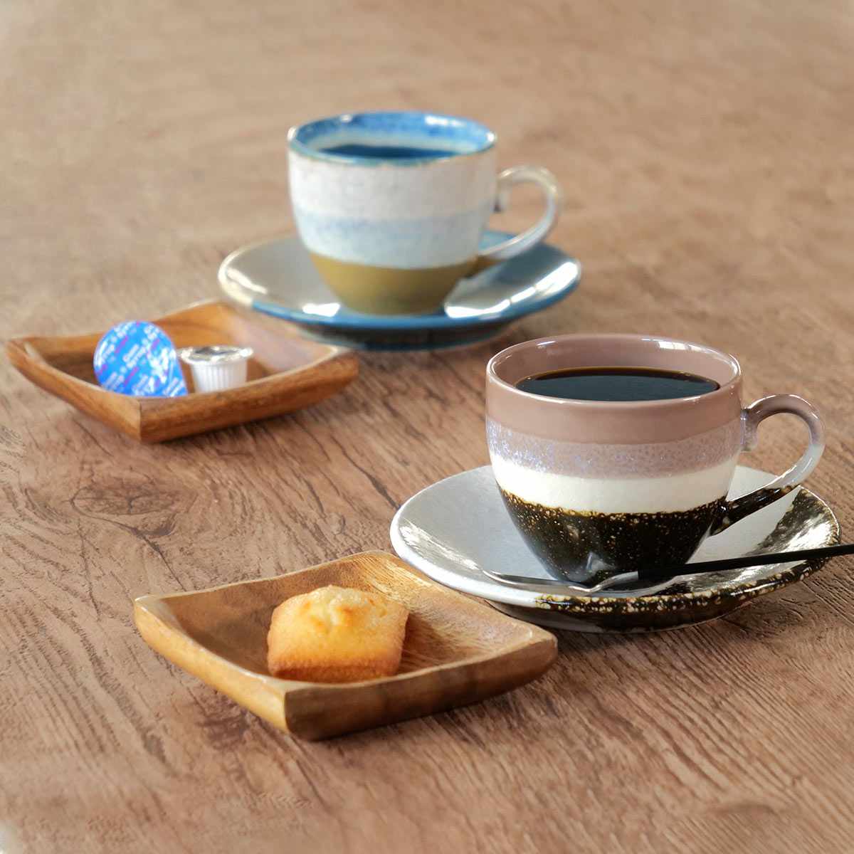 dショッピング |マグカップ＆ソーサー 320ml ペア トレー付き 陶器